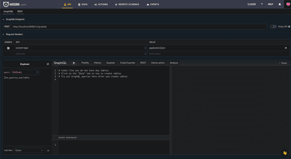 hasura graphiql
